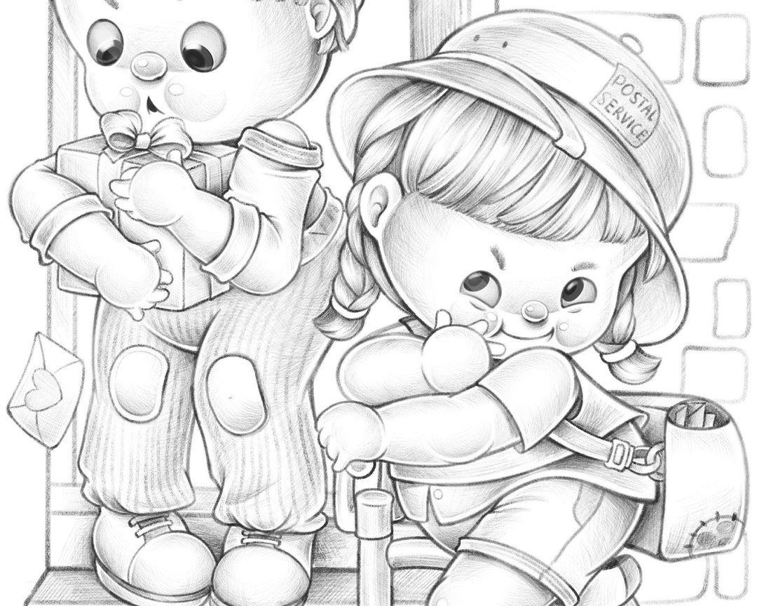Care Packages Cute Coloring Page for Kids and Adults Printable ...