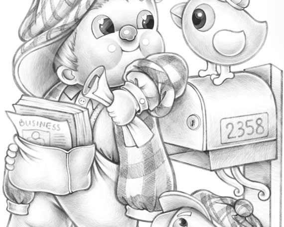 Post Office Coloring Pages