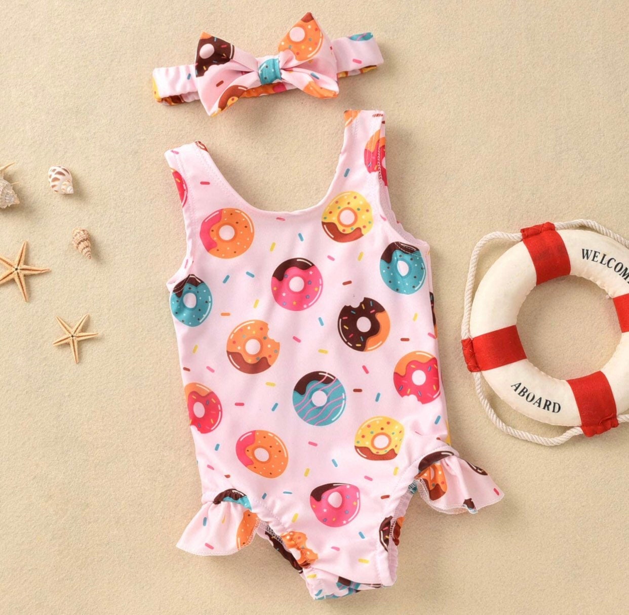 0-24 Months 2-3T Donut One Bikini Baby Girl Bathing Suit | Etsy