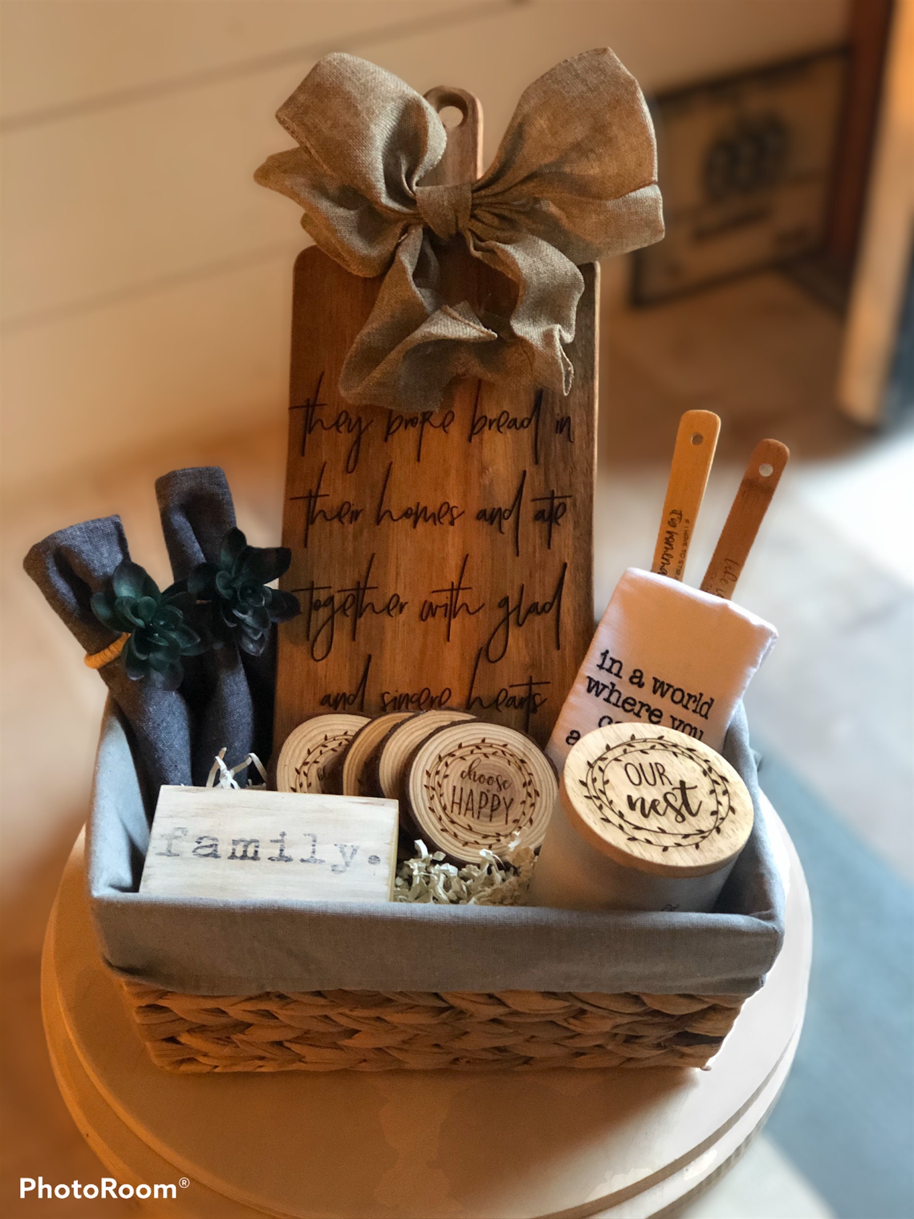 Stress-Free Gift Basket realtor gift anniversary engraved | Etsy