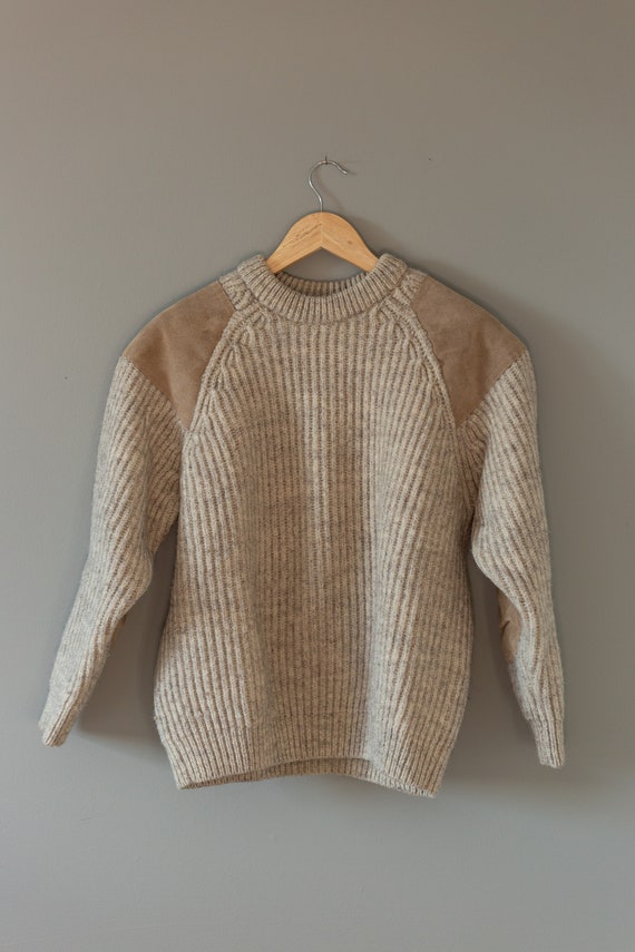 Wool Ribbed Crewneck Sweater | English Wool Sweate