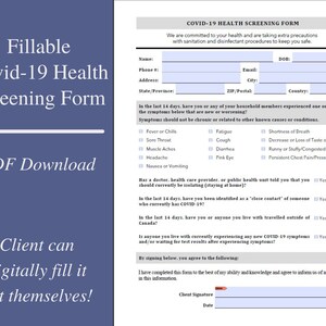 Covid-19 Health Screening Form - Fill Virtually