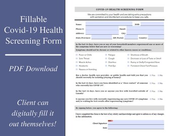 Covid-19 Health Screening Form - Fill Virtually