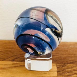 Large 40mm Handmade Glass Marble with stand
