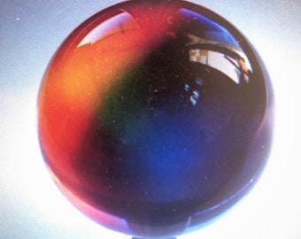 Groot 50 mm kristal gesneden regenboogmarmer