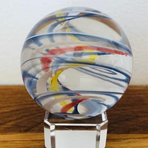 Large 40mm Handmade Glass Marble with stand