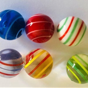 Collection of 6 Handmade Glass Marbles - Etsy