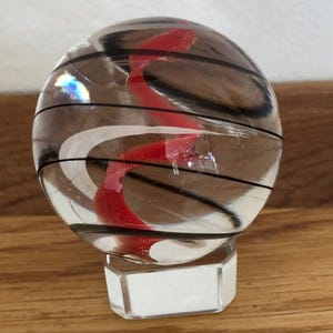 Large 40mm Handmade Glass Marble with stand