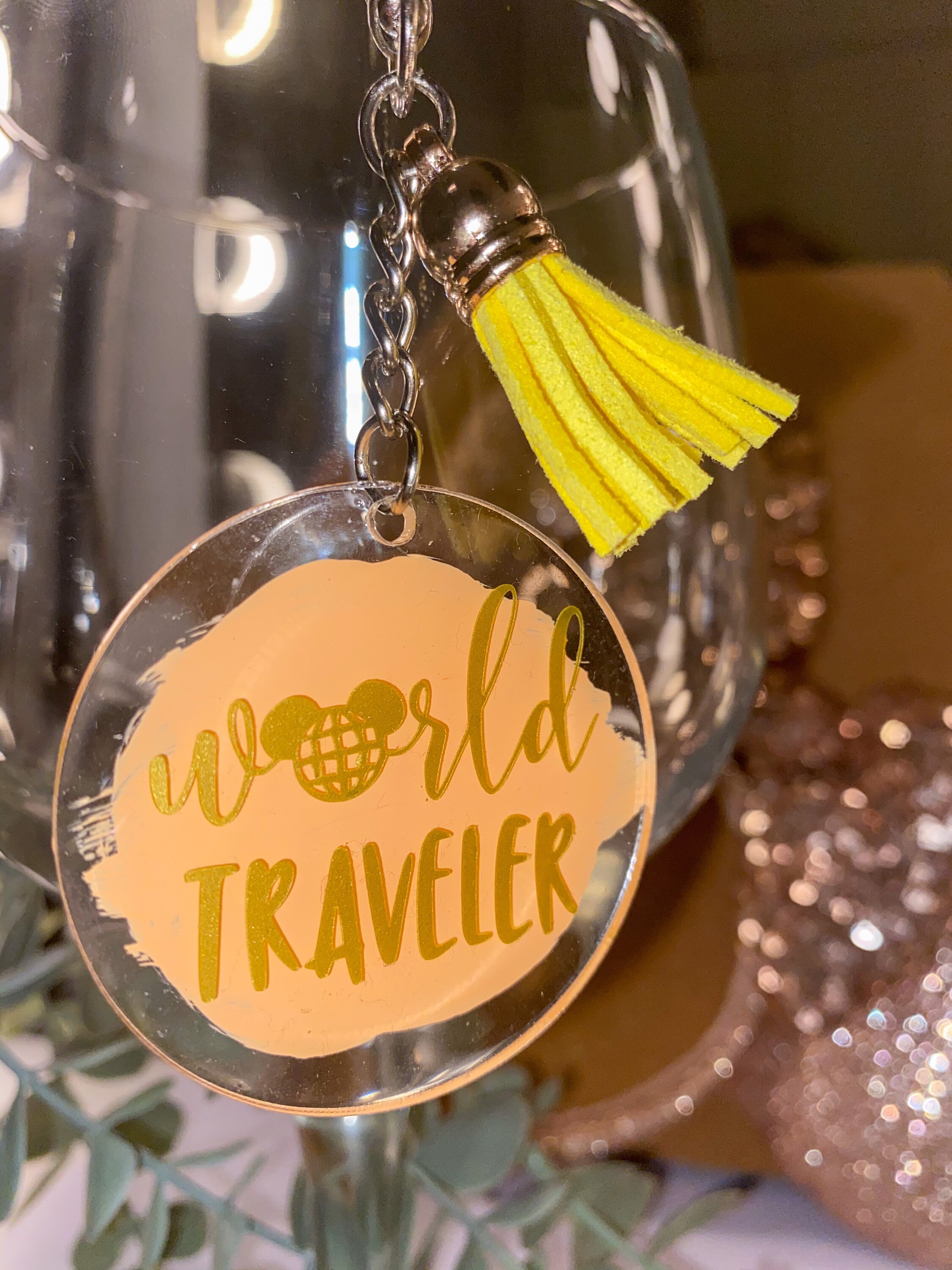 Custom Disney world traveler keychain Etsy
