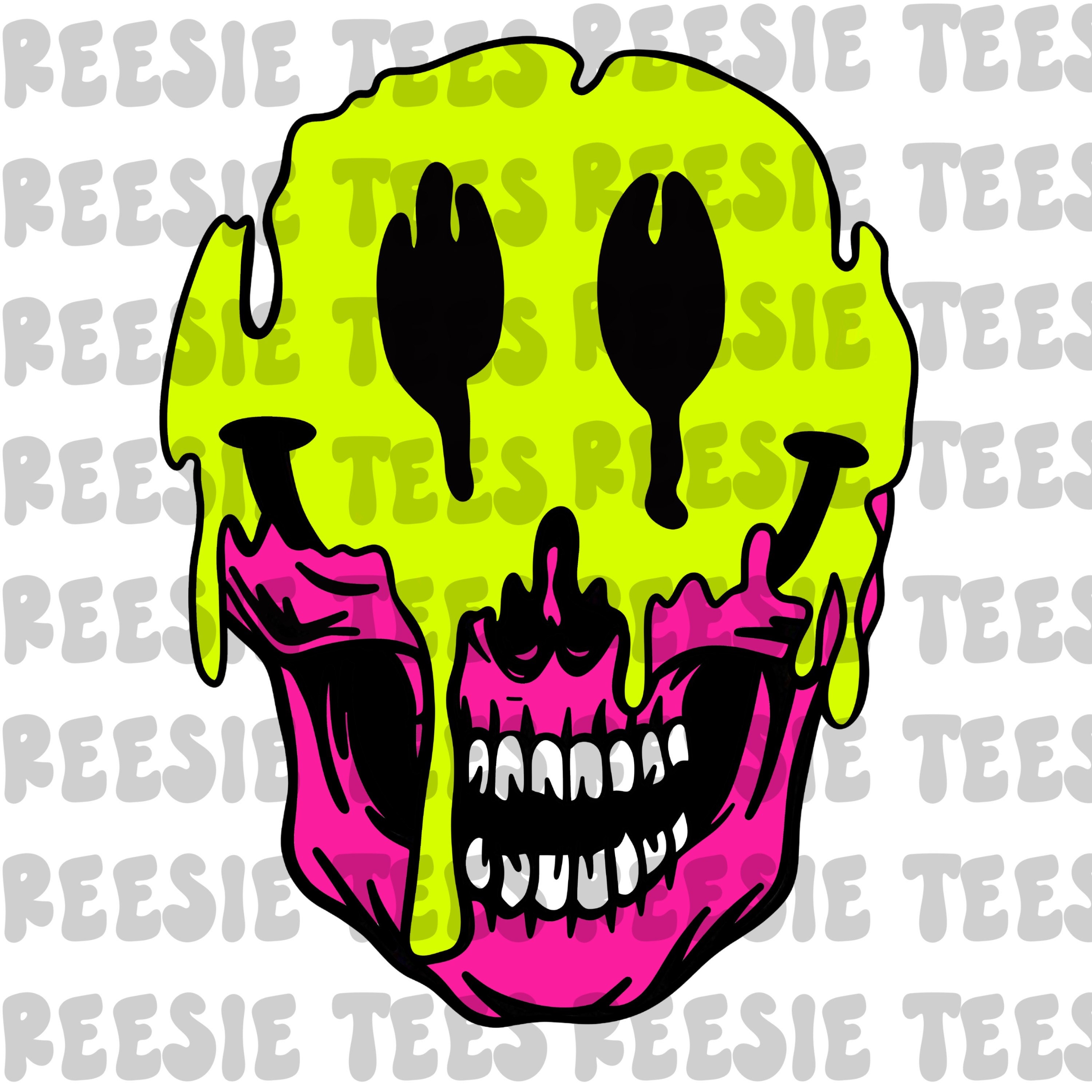 Trippy Drippy Skull Png for Sublimation Tshirt Designs Etsy Australia