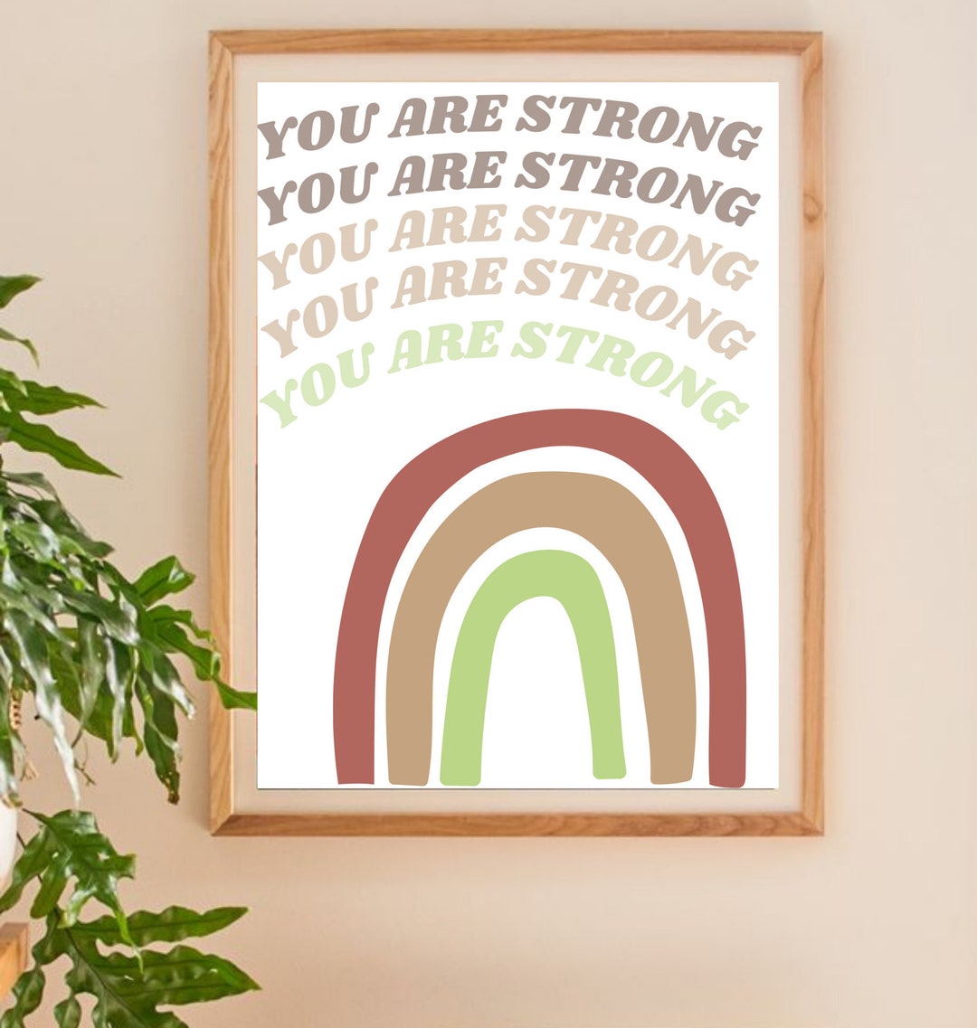Abstract Neutral Rainbow Quote Printable Wall Art Digital Print Wall ...