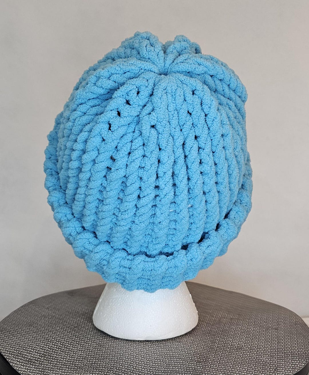 Knit Hat, Thick Chunky Blanket Yarn, Soft Hat With Brim, Toque, Boys ...