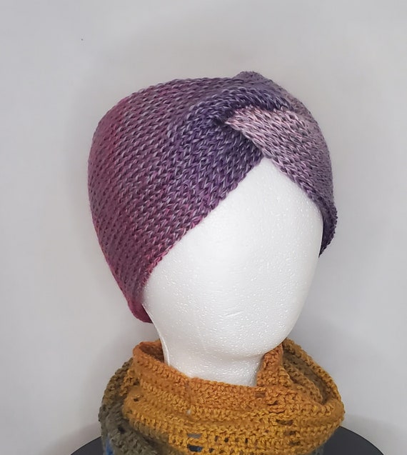 Knit Twist Headband, Cozy Ear Warmer Turban in Colors of 