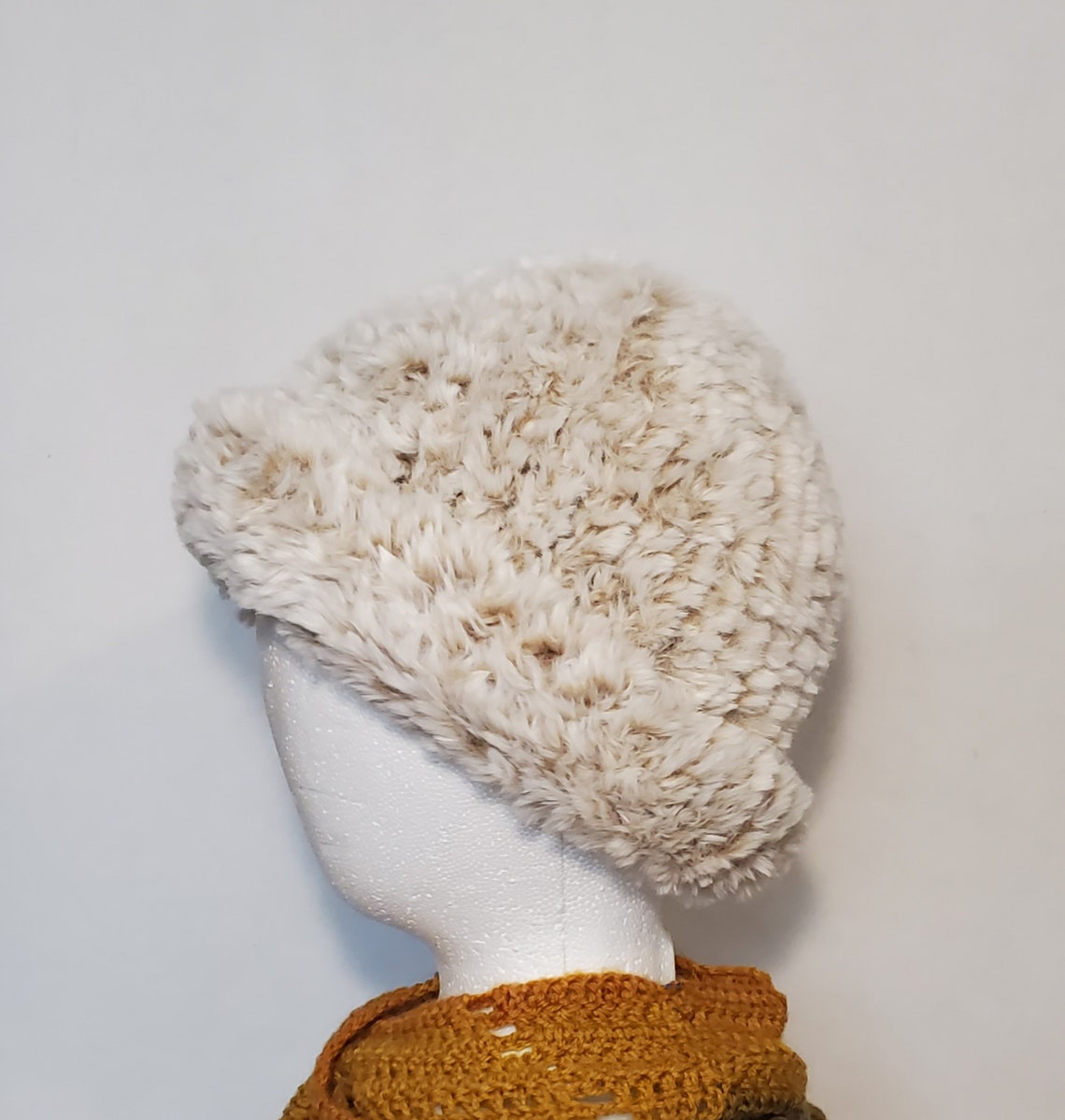 Faux Fur Beanie Toque Made With Go for Faux in Blonde Elk | Etsy