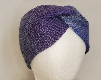 Twist Headband, Cozy Knit Ear Warmer Turban in Yarn Bee  display picture 2
