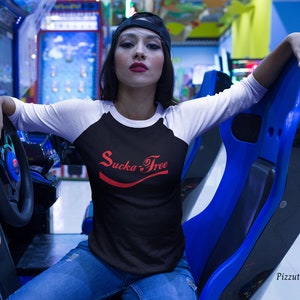 Sucka-Free Blk/Wht 3/4 sleeve