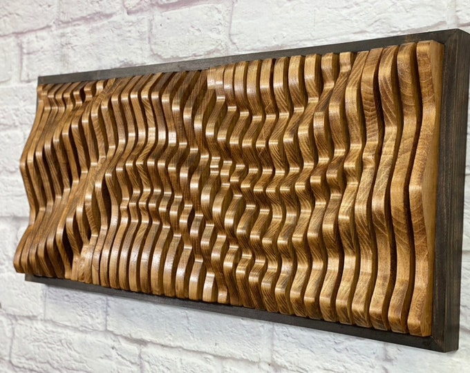 Large Nature Wall Art, Wood Wall Art Panel, Sound Wave Art, Living Room Wall Art, Acoustic Art Panel, Wood Wall Panel Decor, Sound Diffuser