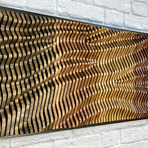 Acoustic Panel 3d Wood Wall Art Wooden Wall Decor Sound Etsy