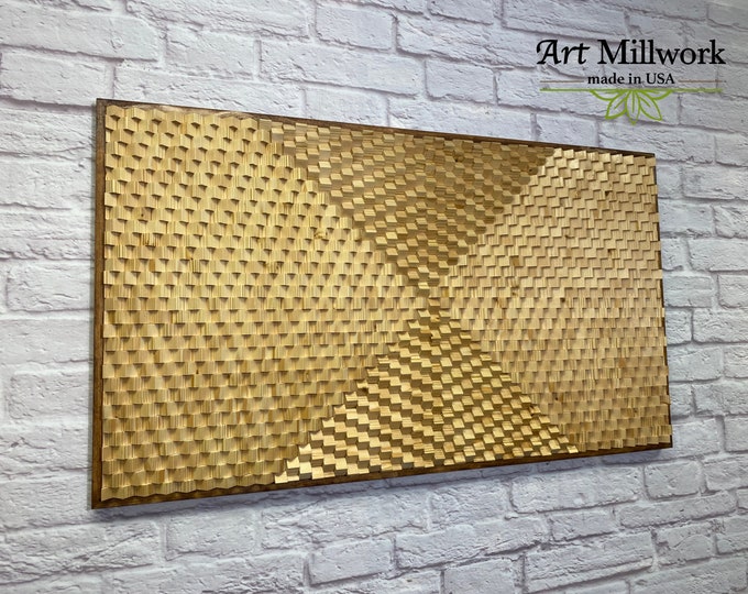 Natural Wood Wall Art, Geometric Wood Art, Wooden Wall Art Hanging, Modern Wood Art, Boho Wood Art, Wood Wall Decor, Sound Diffuser, 3dPanel