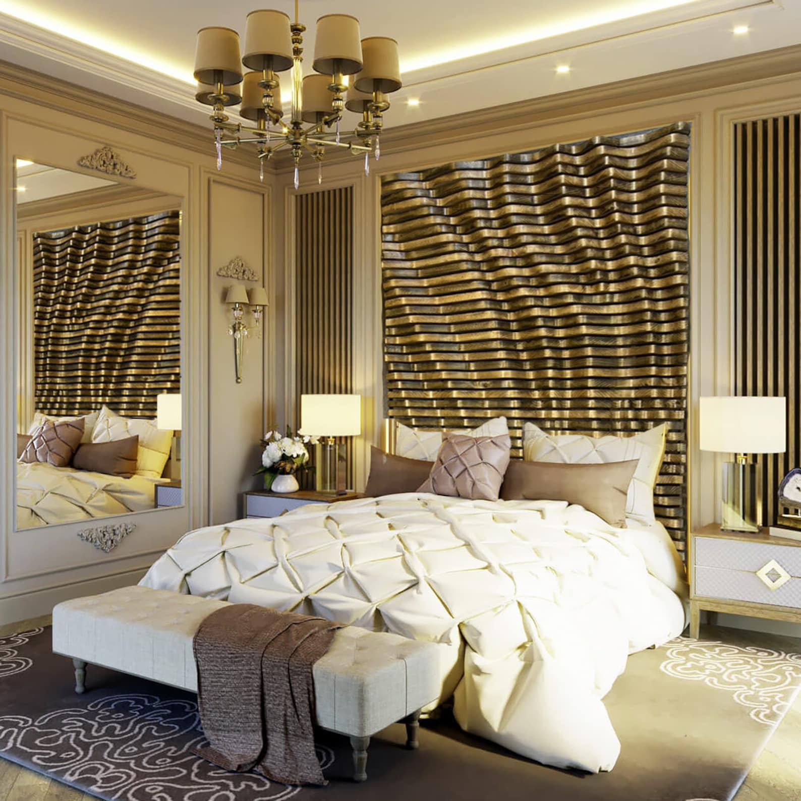 Parametric Wood Art Headboard King Headboard Wood Wall Art Etsy