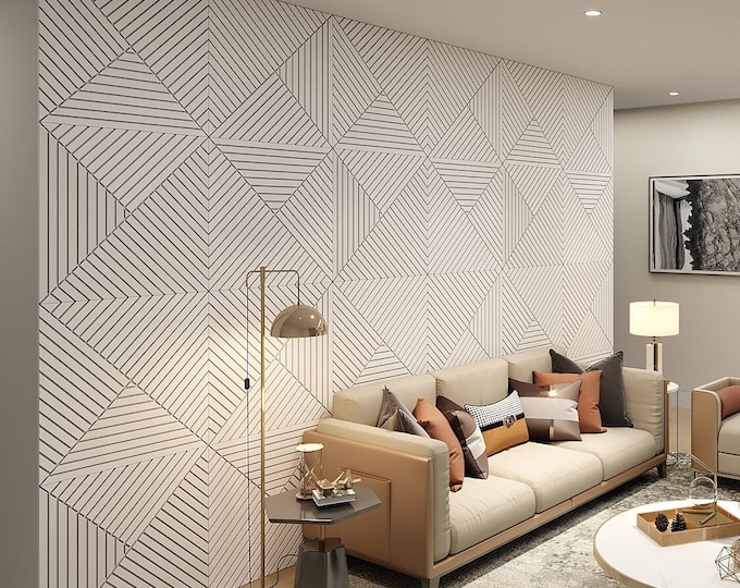 Modern Acoustic Diffuser Panels, Abstract 3D Wall Panel, White Finish Design, High Quality Medex Wood, Customizable Options Available