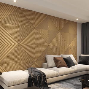 Art 3D Wall Panels, Geometric Acoustic Diffuser Panels, Unfinished ...