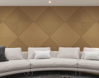 3D-Akzent-Wandpaneele, moderne akustische Diffusorpaneele, bemalbare abstrakte Wandpaneele, hochwertige Medex-Holz, dekorative Wandpaneele