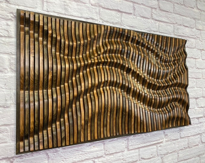 Modern Wall Art, Wooden Wall Art, Wood Carved Wall Panel, Acoustic Art Panel, Wood Wall Panel, Nature Wall Art, Modern Sculpture,