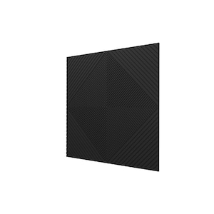 3D Acoustic Wall Art Panels, Geometric Accent Wall Panels, Black Finish ...