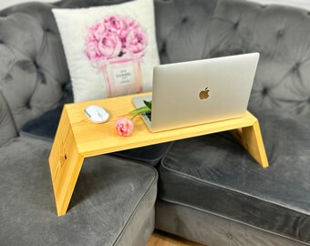 Natural Wood Laptop Stand / Multifunctional Foldable Table Made Of Real  Wood / With Magnetic Side Legs / Available In 3 Sizes & 6 Colors