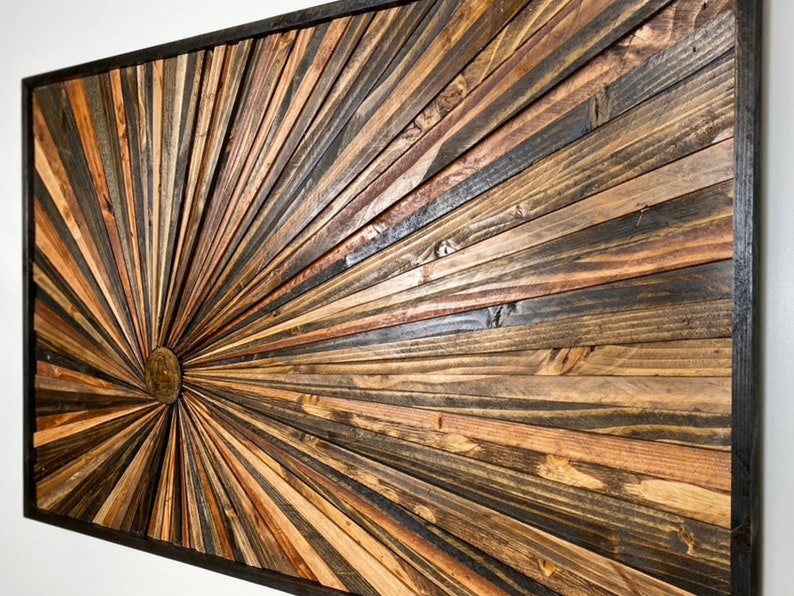 Rustic Wood Art Reclaimed Wood Wall Art Colorful Wood Art Etsy