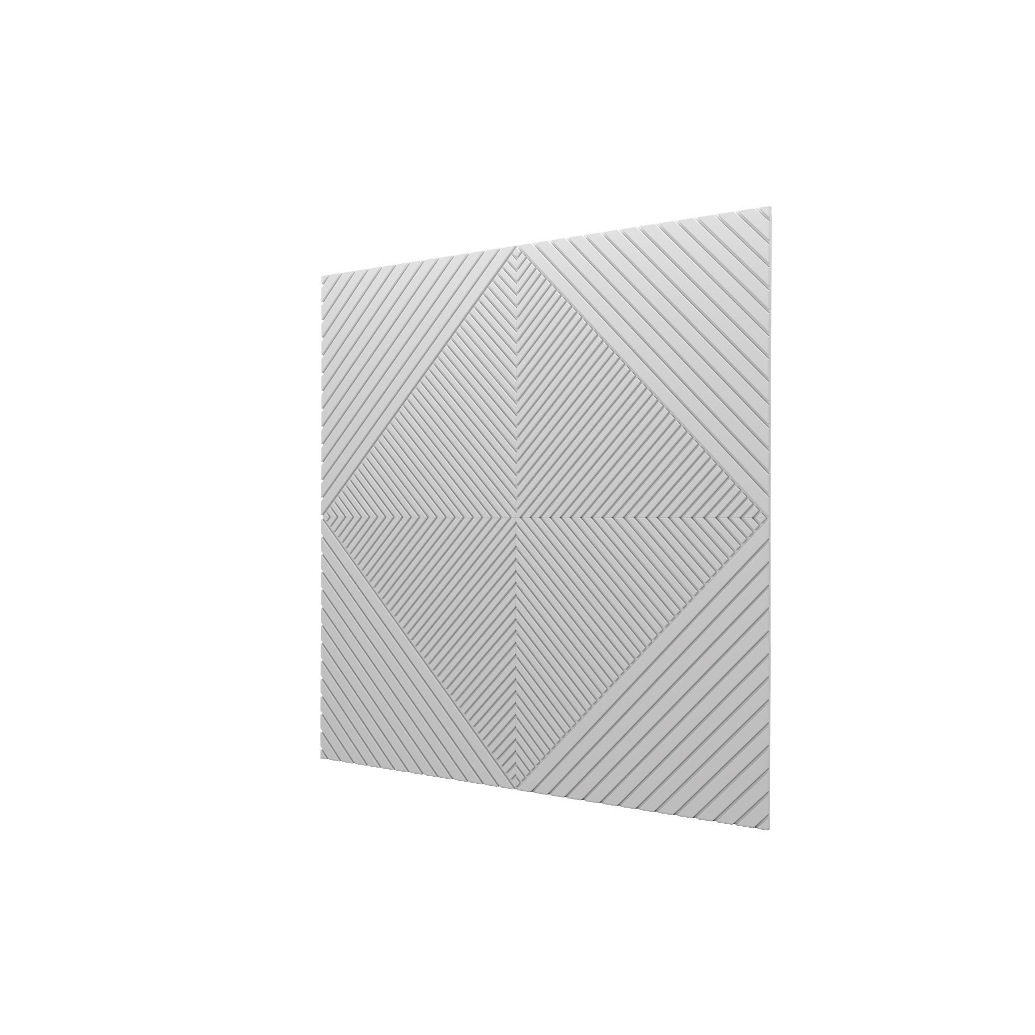 Pure White 3D Geometric Wall Panels, Modern Acoustic