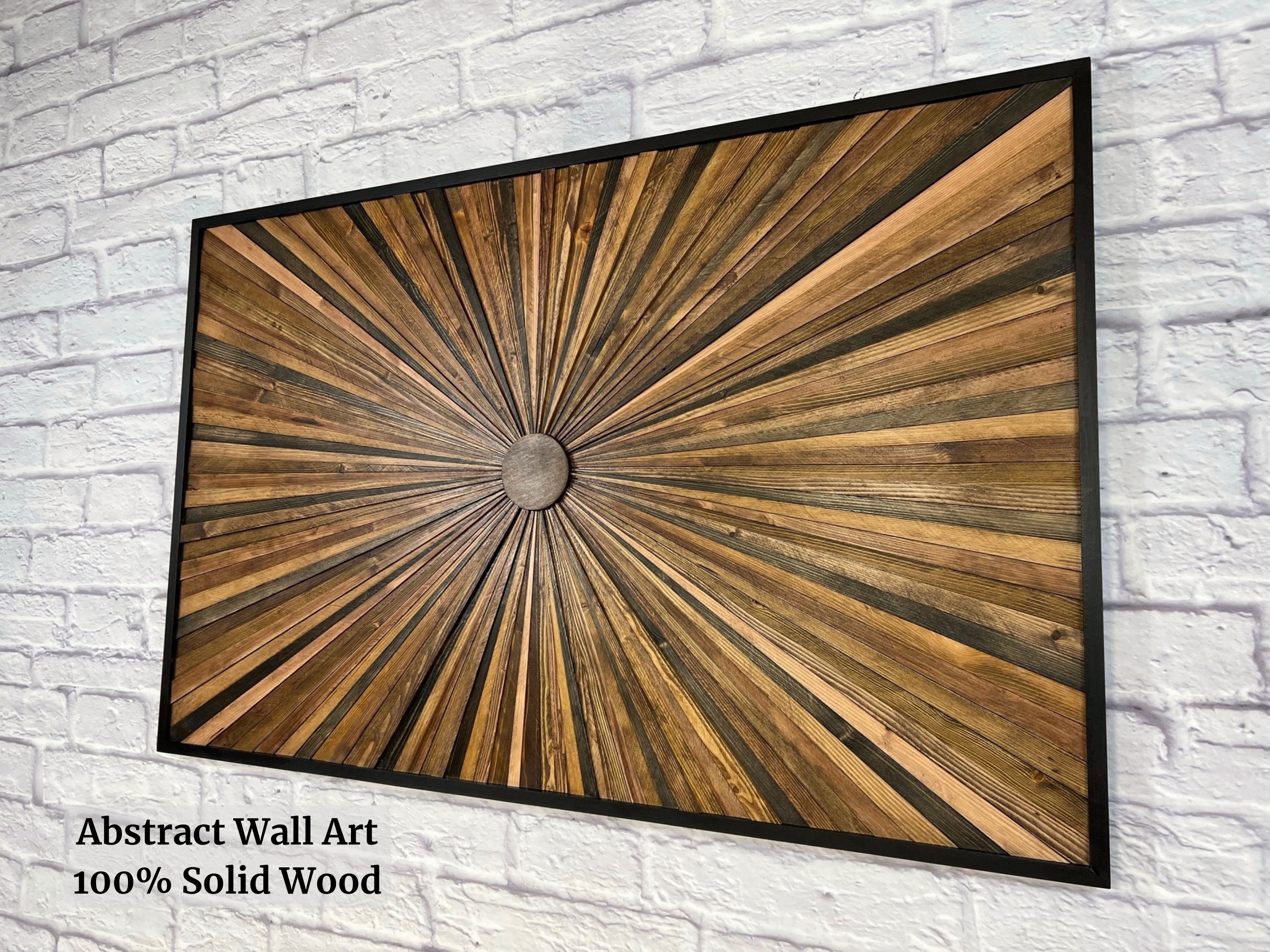 Geometric Wood Wall Art, Unique Wood Wall Decor, Rustic Wall Art, Large Wall  Hanging Decor, 100% Solid Wood Wall Decor, Abstract Art Decor