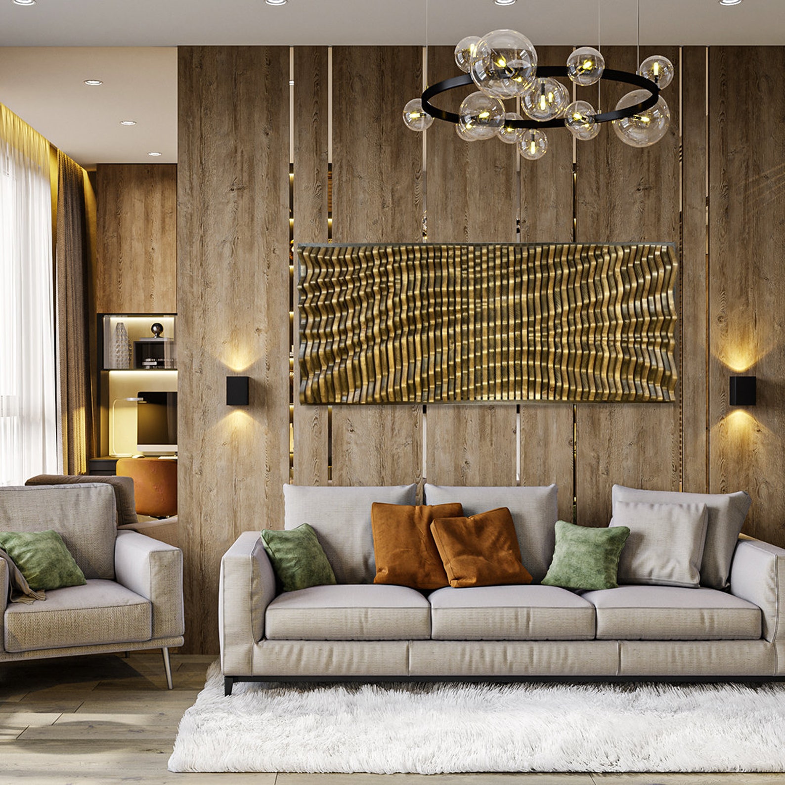 Custom Art Headboard Wall Mount Headboard Midcentury Etsy