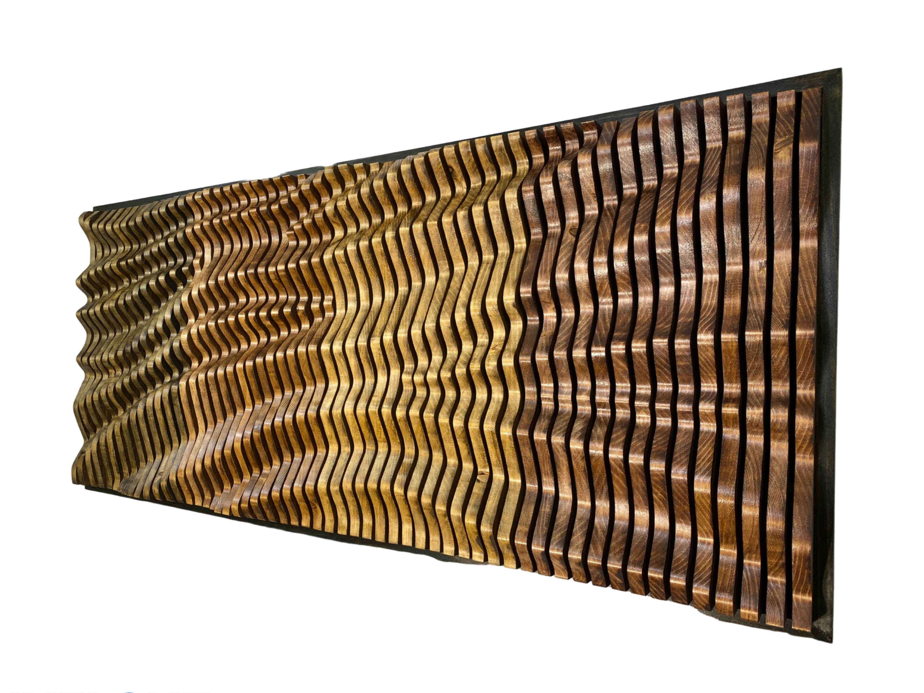 Wood Sound Diffuser Natural Wood Wall Panel Sound Wave Art Etsy