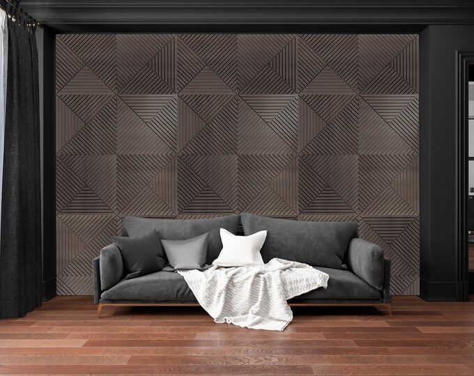 Modern Acoustic Diffuser Panels - Abstract Wall Panels - Customizable Options Available - Unfinished Design - Paintable - MDF Wood