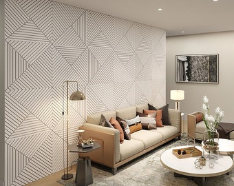 Modern 3D Acoustic Panels, White Finish Design, Decorative Wall Art Panels, High Quality Medex Wood, Abstract Wood Sound Diffuser, Mede USA