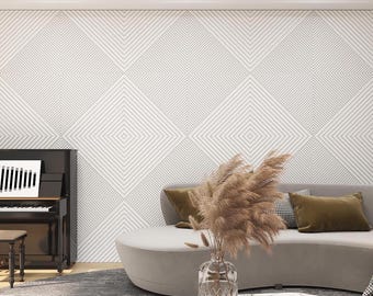 3D Geometrische Wandpaneele, Modernes Ackustisches Diffusor Paneel, Weißes Finish Design, Hochwertiges Medex Holz, Dekorative Wand Kunst Paneel