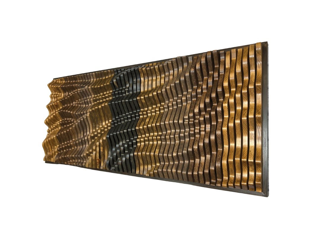 Parametric Wood Wall Art, Unique Acoustic Panel, Textured Wall Art ...