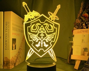 Night Light Legend of Zelda Triforce 3D LED Decor Art Lantern Table Desk Lamp US
