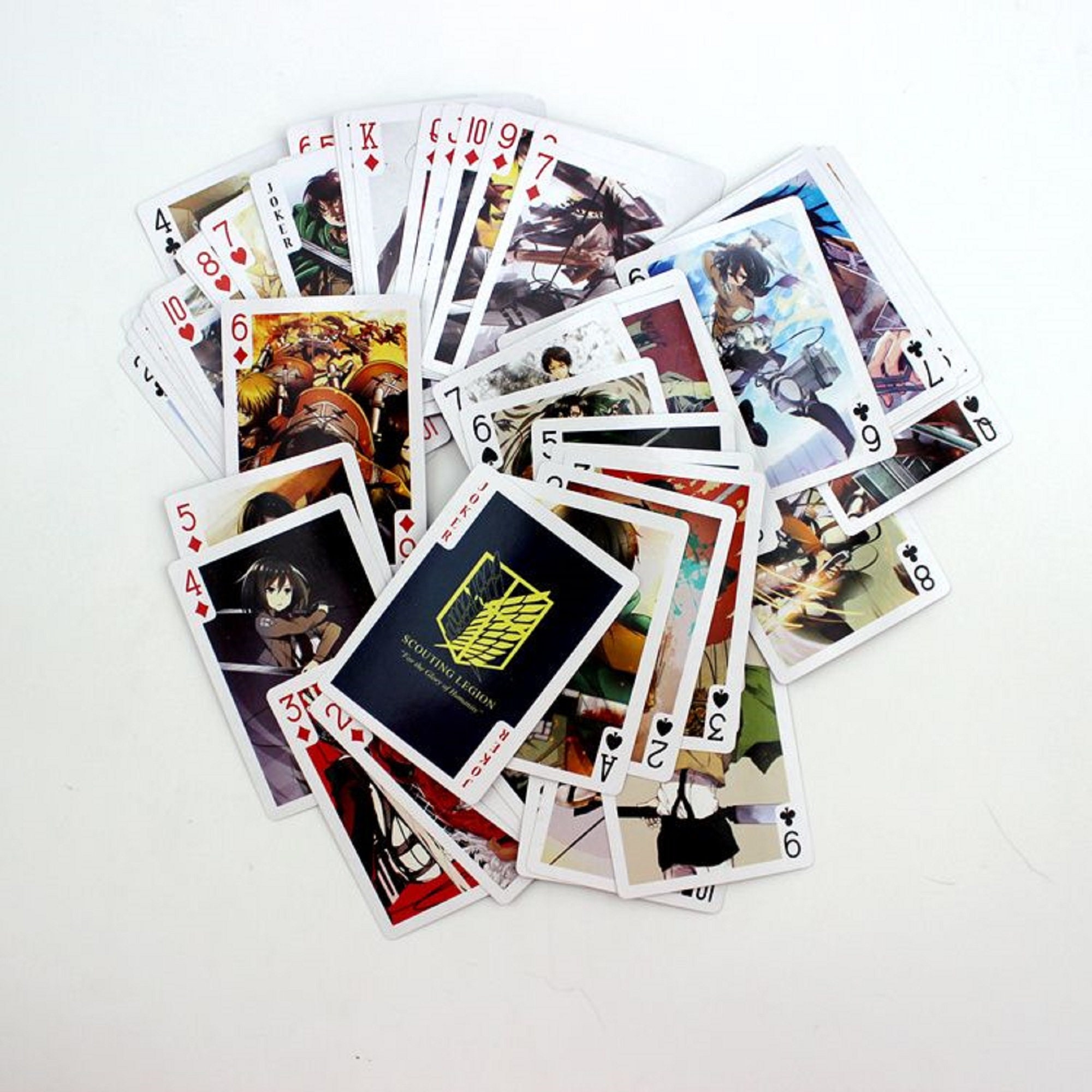Attack On Titan Playing Cards Anime Cards Manga Attack On Etsy
