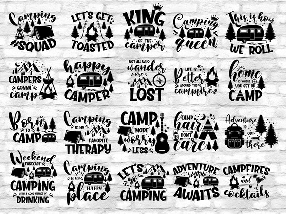 Download 20 Camping Png For Print Camping Quotes Svg Happy Camper Etsy