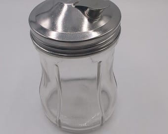 Azucarero de vidrio Vintage Guarantee Star Prod. - Dispensador de azúcar pequeño