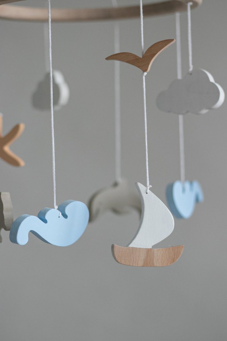 Whale mobile Crib mobile girl baby mobile boy nursery Etsy