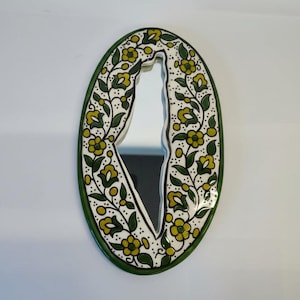 Decorative ceramic with floral patterns on a white background
