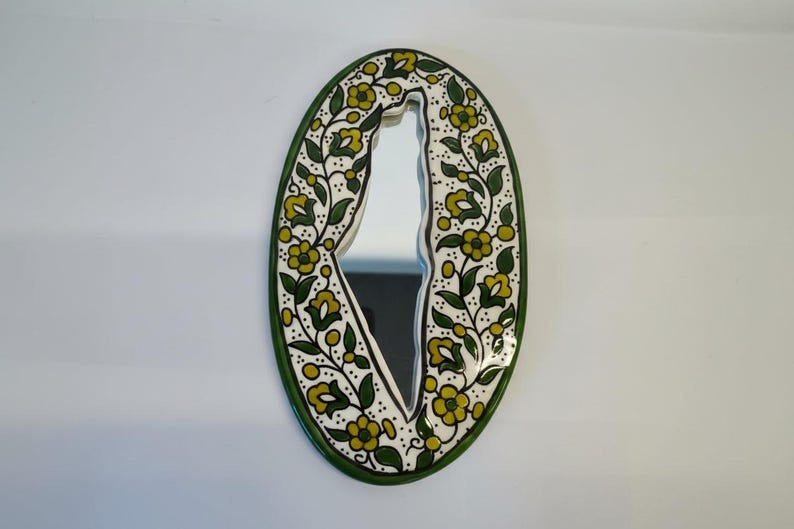 Decorative ceramic with floral patterns on a white background