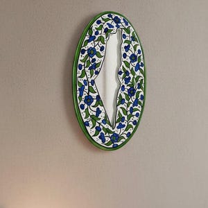 Wall hanging ceramic mirror map Of Palestine