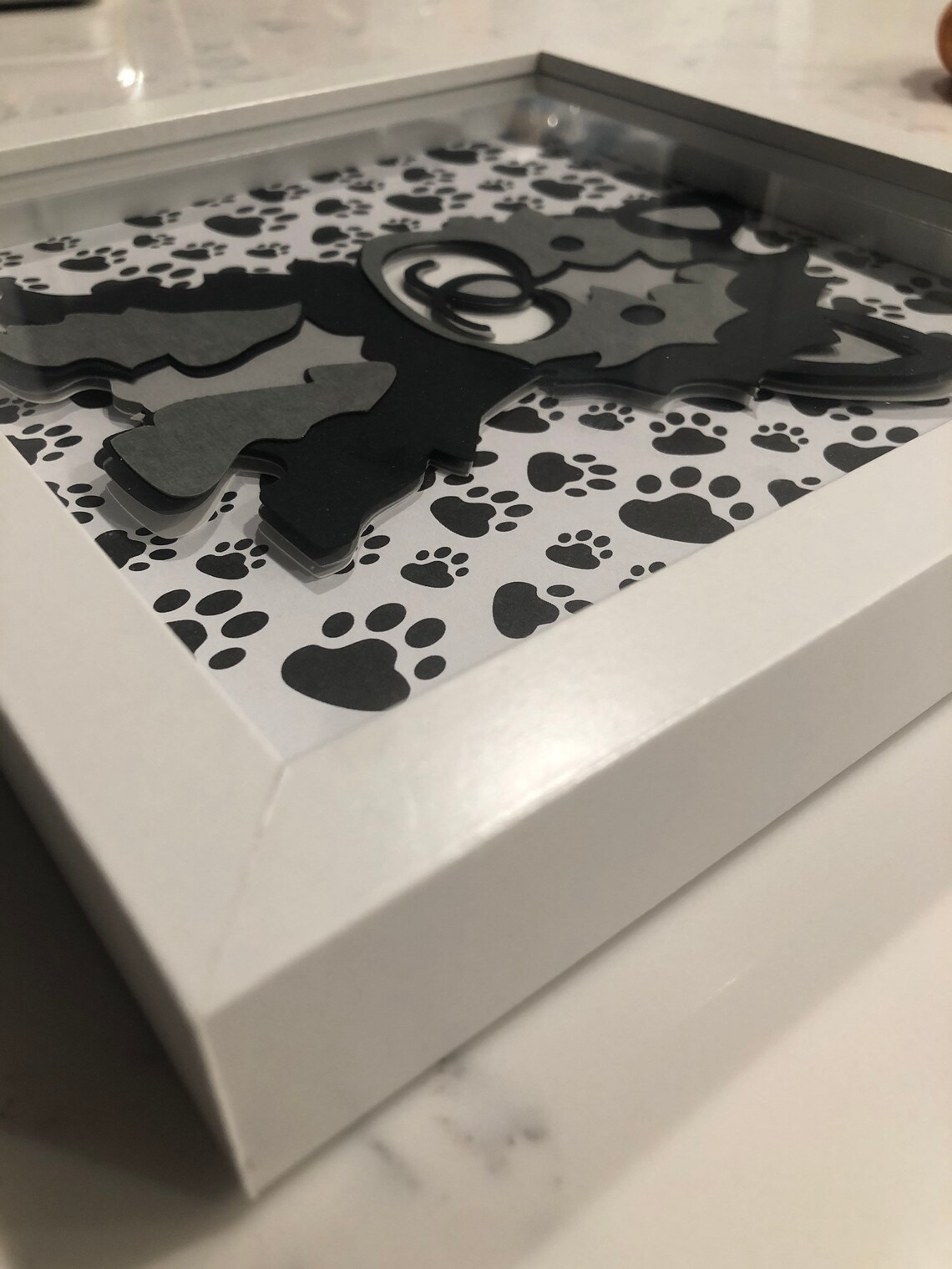 3D Dog Puppy Shadow Box With FREE Personalization With Etsy