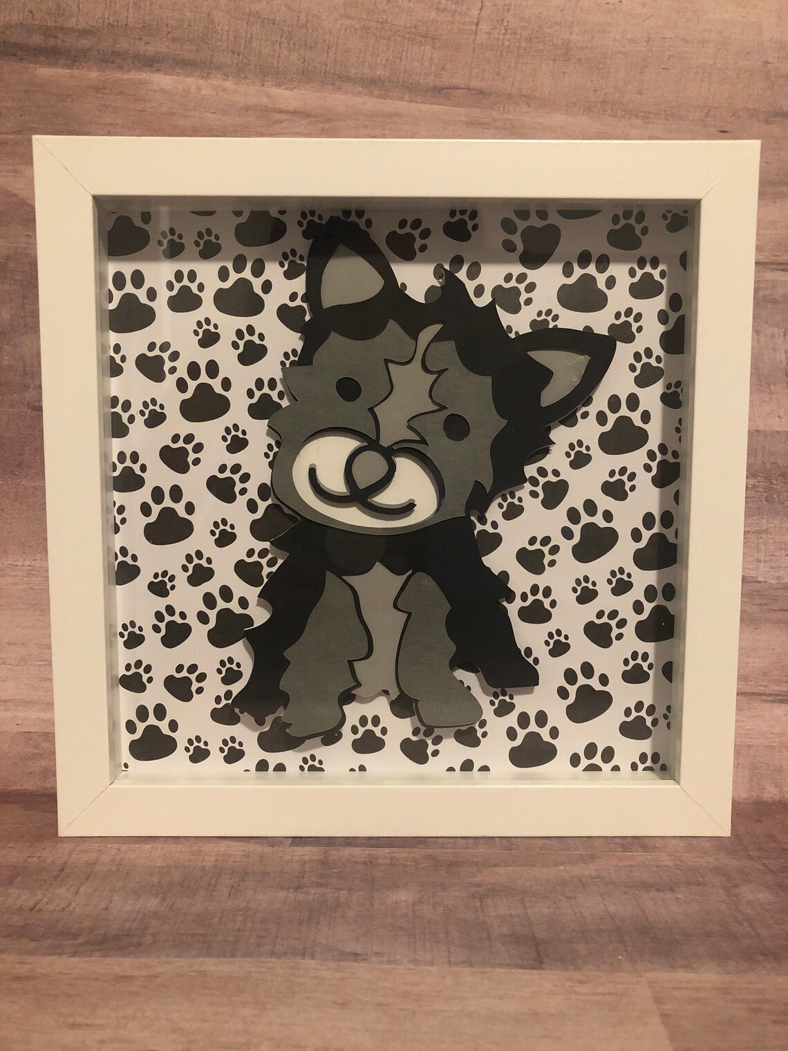 3D Dog Puppy Shadow Box With FREE Personalization With Etsy