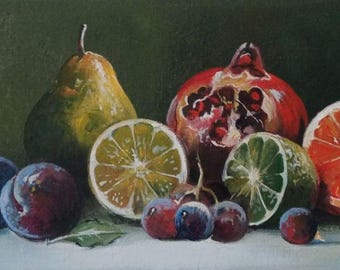 油絵静物画絵画インテリアart oil paintingアート 油彩画 額縁付き 静物画 青い壺と果物 インテリアアート 楽天市場